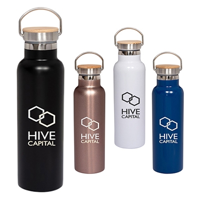 "Our Lab Team: Living The Dream, Rocking The Results" 20 oz. Vacuum Bottle with Bamboo Lid  - MLW059
