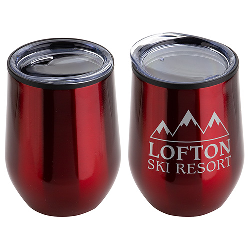 "Volunteers: You Make A Difference In So Many Ways" 12 oz Stainless Steel/Polypropylene Wine Goblet - VOL087